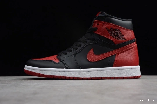 Black Air Retro Jordan High 555088-001 Bred 1 Banned 555088-001  OG Red 0130